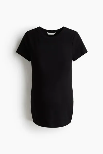 H&M MAMA Ribbed Jersey T-Shirt