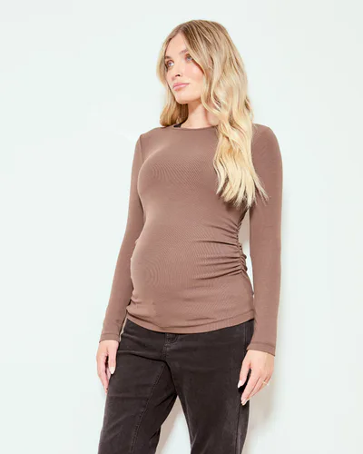 Soon Maternity Base Soft Rib Feeding Top