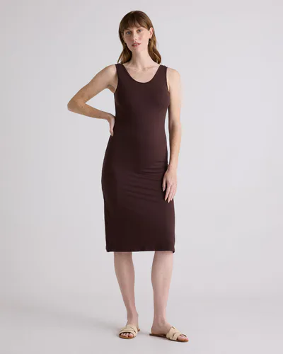 Quince Recycled Knit Maternity Tank Midi Dress