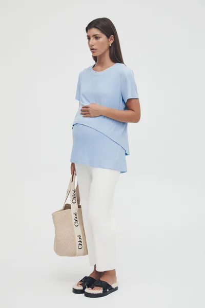 Legoe Heritage Avenue Nursing Tee (Cornflower) - FINAL SALE
