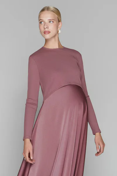 Apparalel Sahara Maternity Tee in Mulberry