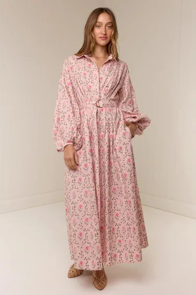 For The Creators Mia Shirt Dress in Luxembourg Embroidery