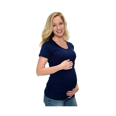 Target MONAG Women Short Sleeve Maternity T-Shirt Navy Small