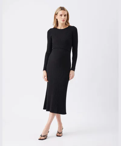 Bump City The Eden Knit Nursing Dress