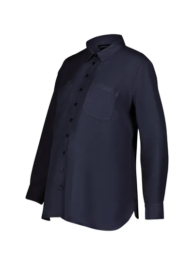 Isabella Oliver RENT - Raffa Chambray Maternity Shirt