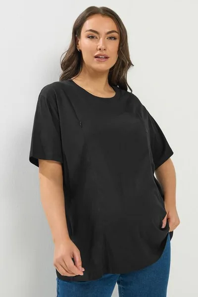 Yours Clothing BUMP IT UP MATERNITY Black Modal Nursing T-Shirt