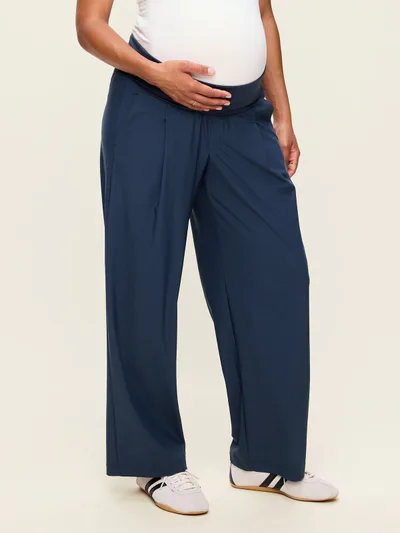 Old Navy Maternity Rollover-Waist SleekTech Trouser Pants