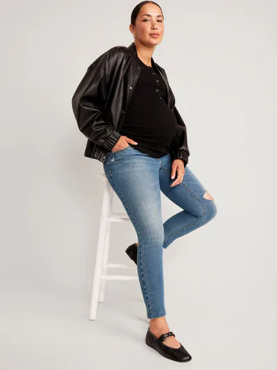 Old Navy Maternity Full-Panel Rockstar Super Skinny Jeans