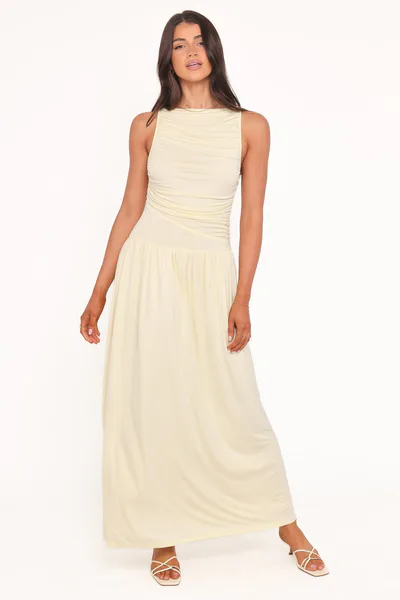 Petal & Pup Shirley Maxi Dress - Butter Yellow