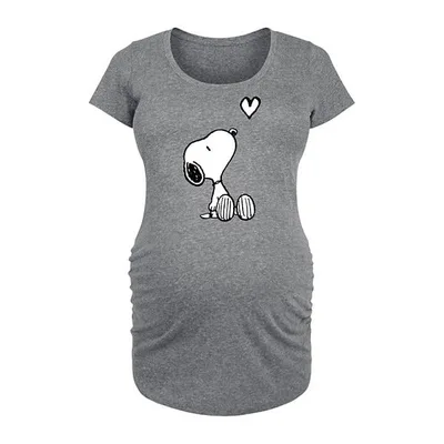 Kohl's Maternity Peanuts Snoopy Heart Graphic Tee