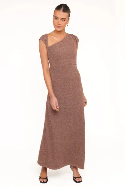 Petal & Pup Talisa Midi Dress - Brown Marle