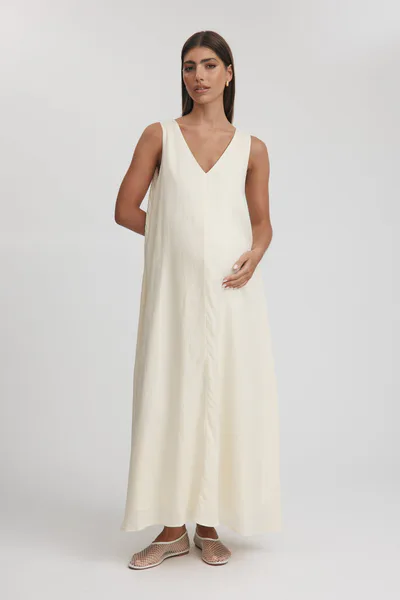 Legoe Heritage Deep V Neck Maxi (Lemon)