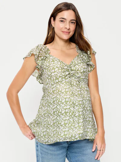 Old Navy Maternity Ruffle-Sleeve Top