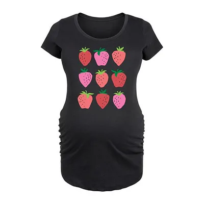 Kohl's Maternity Strawberry Grid Graphic Tee
