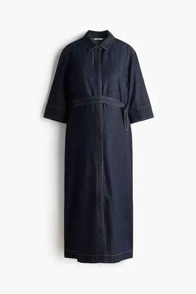 H&M MAMA Denim Shirt Dress
