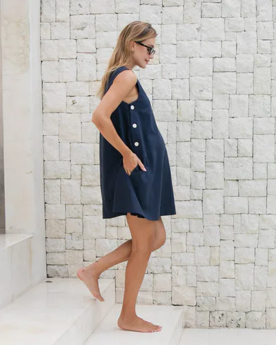 Soon Maternity Maeve Linen Feeding Dress