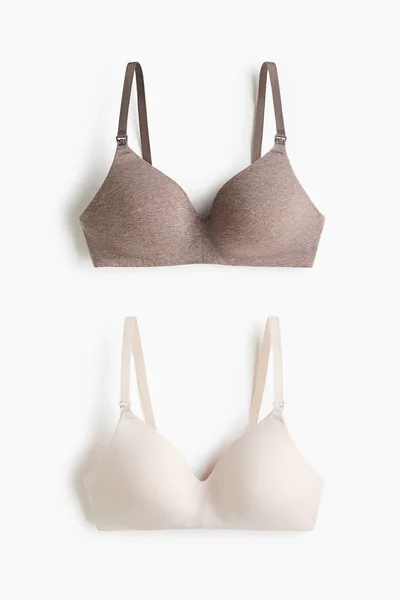 H&M MAMA 2-pack Padded Cotton Nursing Bras