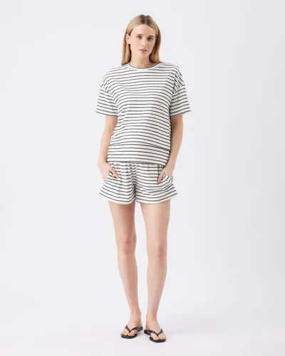 Ripe Maternity Jada Stripe Short White / Black
