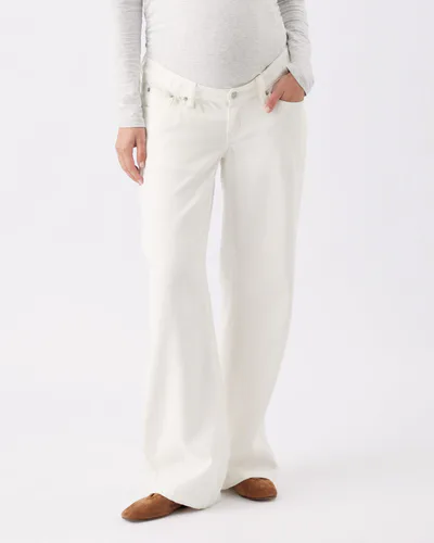 Ripe Maternity Billie Elastic Waist Jean Ecru