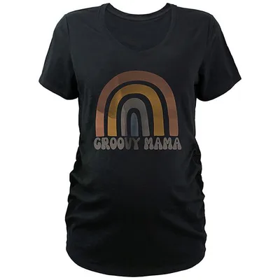 Kohl's Maternity Groovy Mama V-Neck Graphic Tee