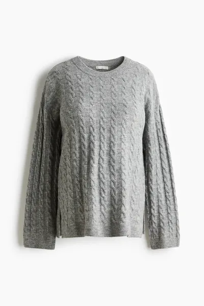 H&M MAMA Cable-Knit Sweater