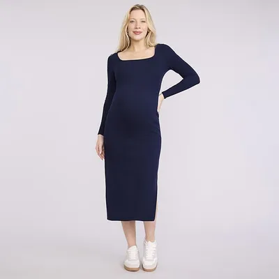 Kohl's Maternity Motherhood® Long Sleeve Square Neck Bodycon Maxi Dress