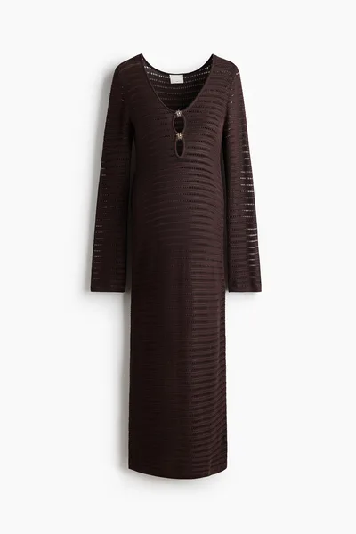 H&M MAMA Crochet-Look Dress