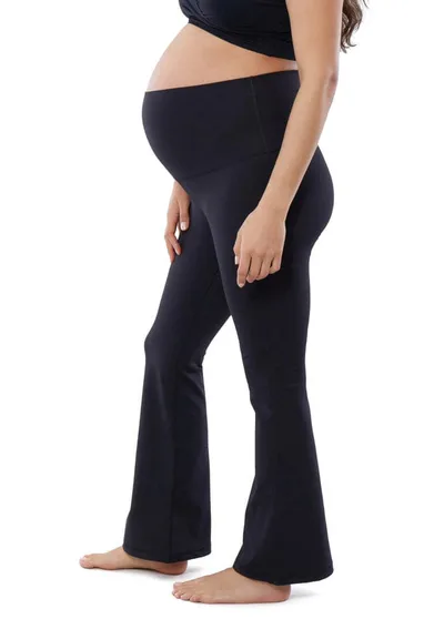 Special Addition Maternity Yoga Pants with Foldover Waist