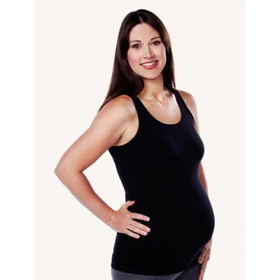 Target Loving Moments by Leading Lady Women's Loving Moments Shirred Side Maternity Tank (L412) Black L