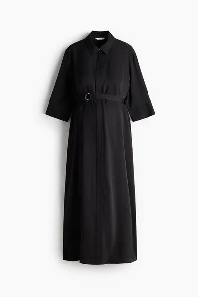 H&M MAMA Belted Shirt Dress