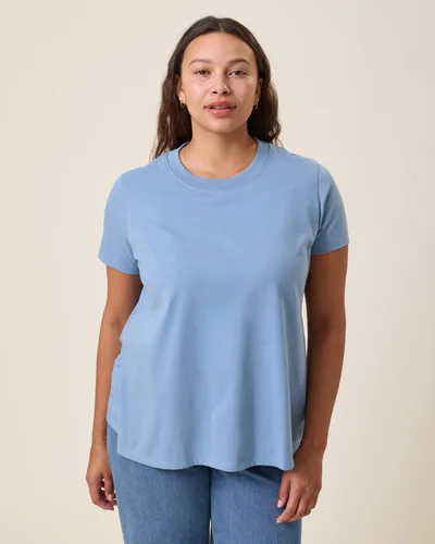Kindred Bravely Classic Cotton Nursing T-shirt | Vintage Blue