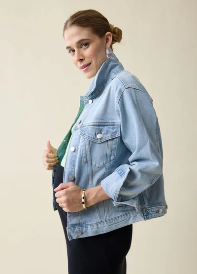 Ingrid & Isabel Mama & Baby Matching Maternity & Postpartum Denim Jacket