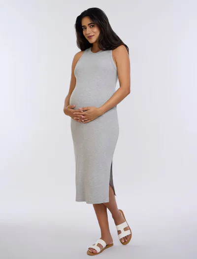 Motherhood Maternity Racerback Tank Midi Dress