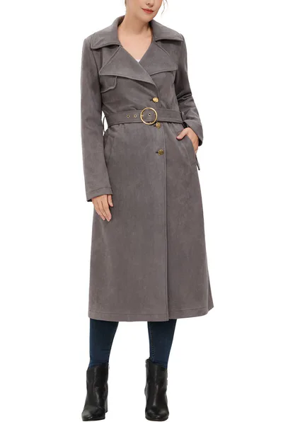 Kimi + Kai Kimi + Kai Women's "Natalia" Faux Suede Trench Coat