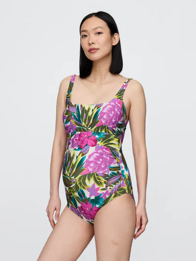 Gap Maternity Square Neck One-Piece Swimsuit
