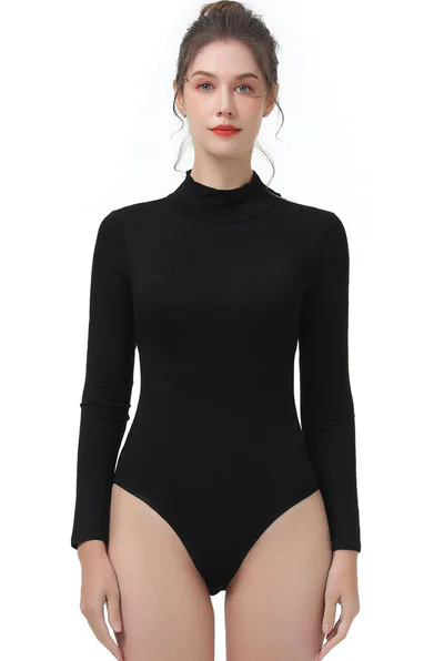 Kimi + Kai Kimi + Kai Women's Turtleneck Long Sleeve Bodysuit