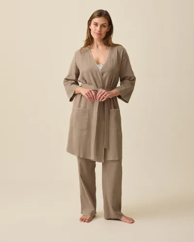 Kindred Bravely Cotton Bamboo Robe | Taupe