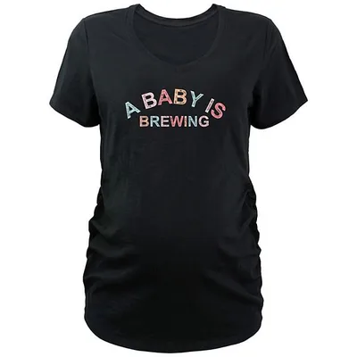 Kohl's Maternity A Baby Is Brewing V-Neck Tee