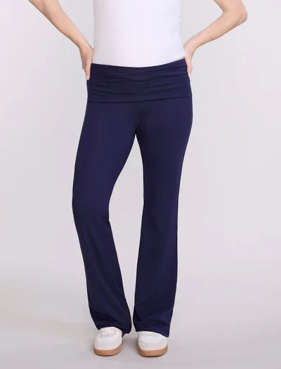 Motherhood Maternity Roll Over Waist Flare Legging