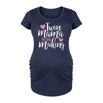 Kohl's Maternity Twin Mama in the Making Graphic Tee