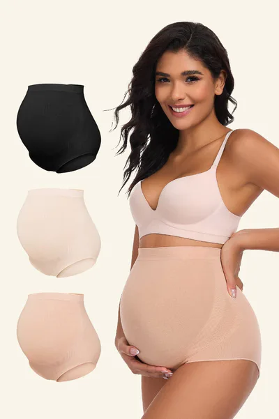 Summer Mae High-Waist Seamless Bamboo Rayon Maternity Underwear