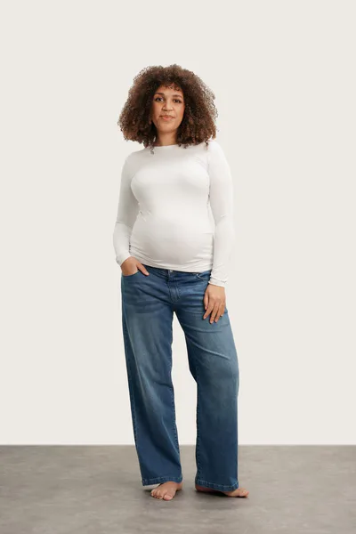 NOM Maternity Slouch Under the Belly Denim