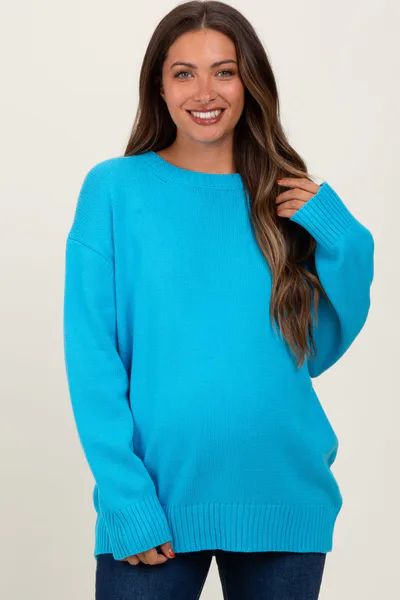 PinkBlush Aqua Soft Knit Basic Maternity Sweater