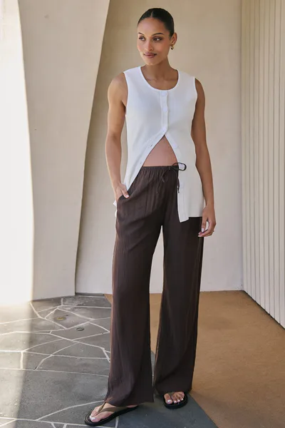 Bae the Label Sunday Best Button Vest - Ivory*