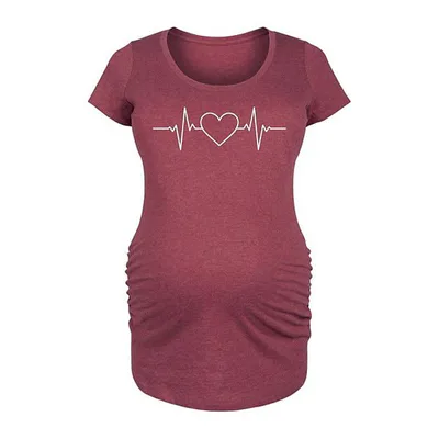 Kohl's Maternity Heart EKG Graphic Tee