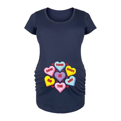 Kohl's Maternity Something Sweet Candy Hearts Graphic Tee
