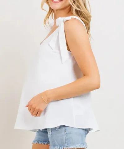 Bump City The Eleanor Tie-Strap Maternity Scoop Neck Tank Top