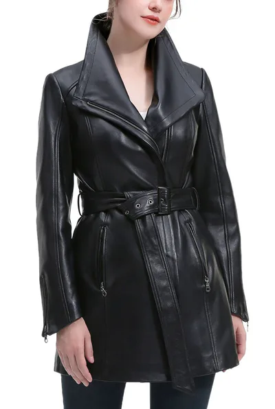 Kimi + Kai Kimi + Kai Women's "Ada" Leather Trench Coat