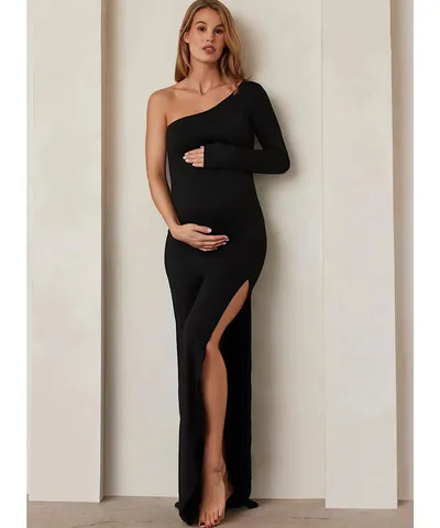 Bump City BUMPSUIT: The One-Shoulder Evening Dress