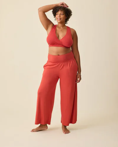 Kindred Bravely Bamboo Wide Leg Maternity & Postpartum Lounge Pant | Spice